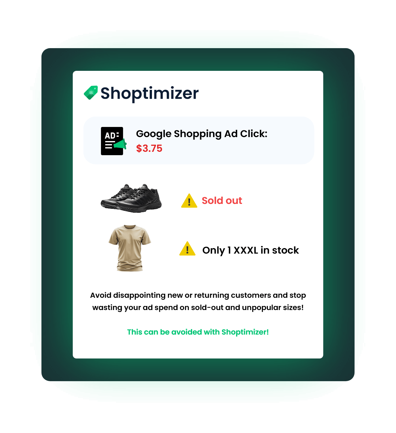 Avoid Advertising Unpopular Sizes or Sold-out Items